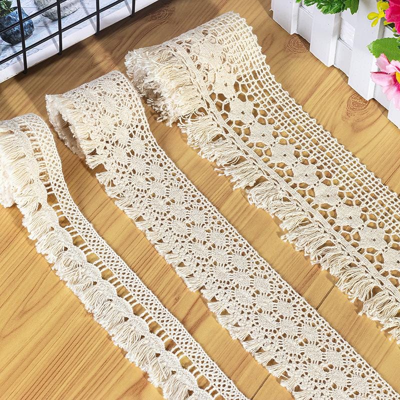 Cotton Venice Lace Trim: Scalloped Edge Sewing & Crafting