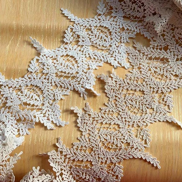 White Cotton Venice Lace Trim: Scalloped Edge, Sewing & Crafting