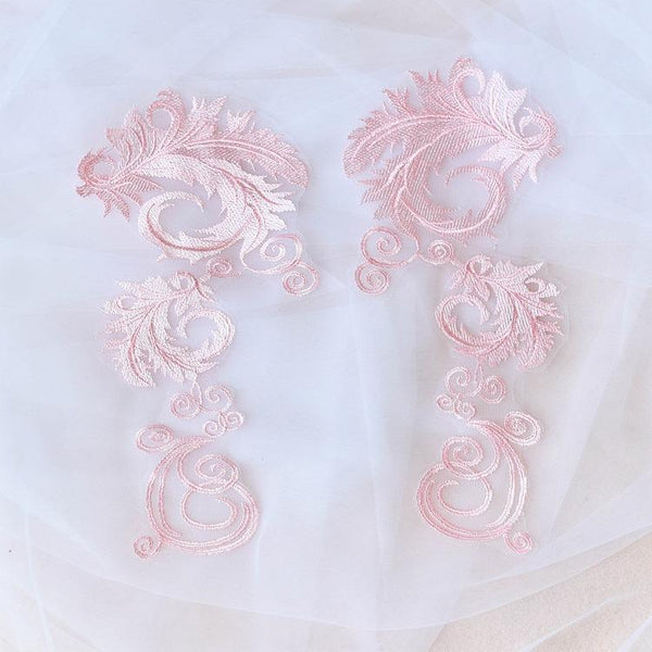 Floral Lace Bridal Applique: Elegant Dress Making Embellishment