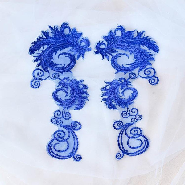 Floral Lace Bridal Applique: Elegant Dress Making Embellishment