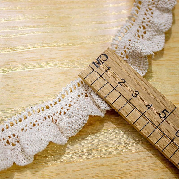 Elastic Cotton Venice Lace Trim: Scalloped Edge Sewing & Crafting