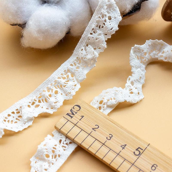 Elastic Cotton Venice Lace Trim: Scalloped Edge Sewing & Crafting