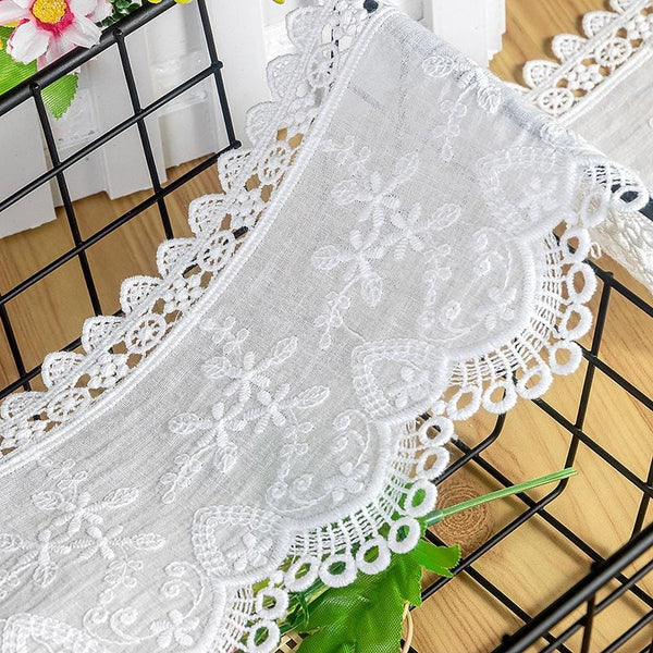 Scalloped Cotton Lace Trim: White Broderie Anglaise for Sewing & Crafts