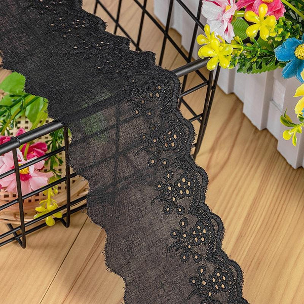 Scalloped Cotton Lace Trim: White Broderie Anglaise for Sewing & Crafts