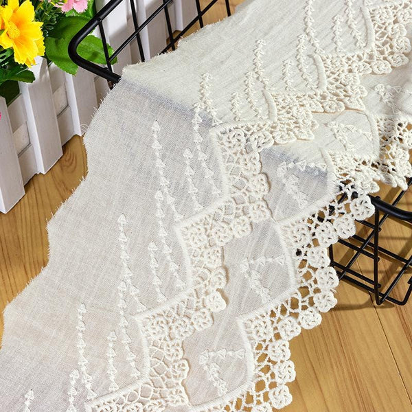 Scalloped Cotton Lace Trim: White Broderie Anglaise for Sewing & Crafts