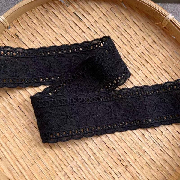 White Cotton Lace Trim: Scalloped Edge Sewing & Crafting