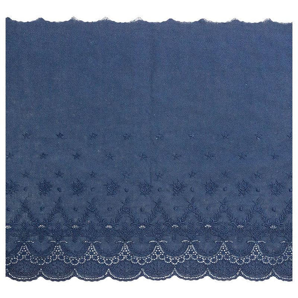 Scalloped Cotton Lace Trim: Elegant White Sewing & Craft Décor