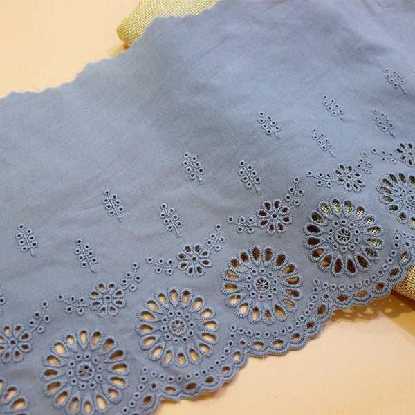 Scalloped Cotton Lace Trim: White Broderie Anglaise, Sewing & Crafting