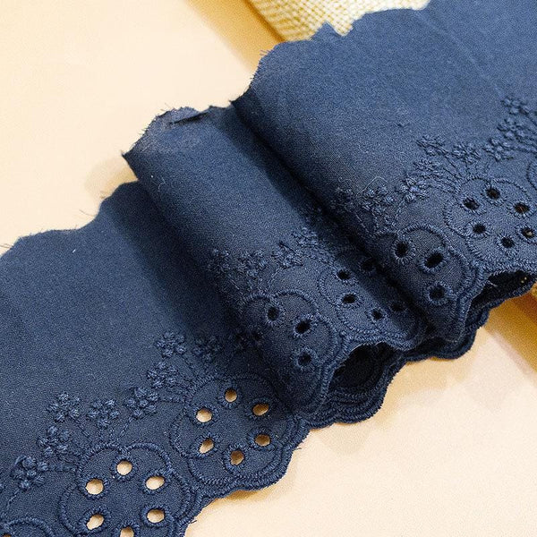 Scalloped Edge Cotton Lace Trim: Elegant Sewing & Craft Décor