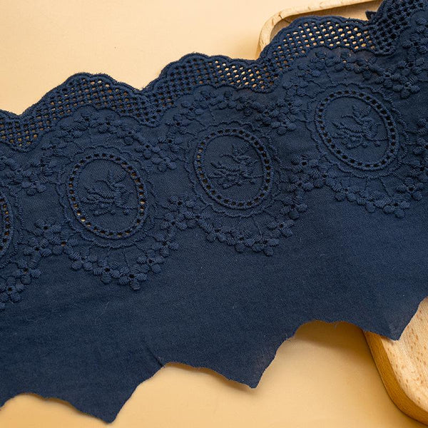 Scalloped Cotton Lace Trim: White Broderie Anglaise for Sewing & Crafts