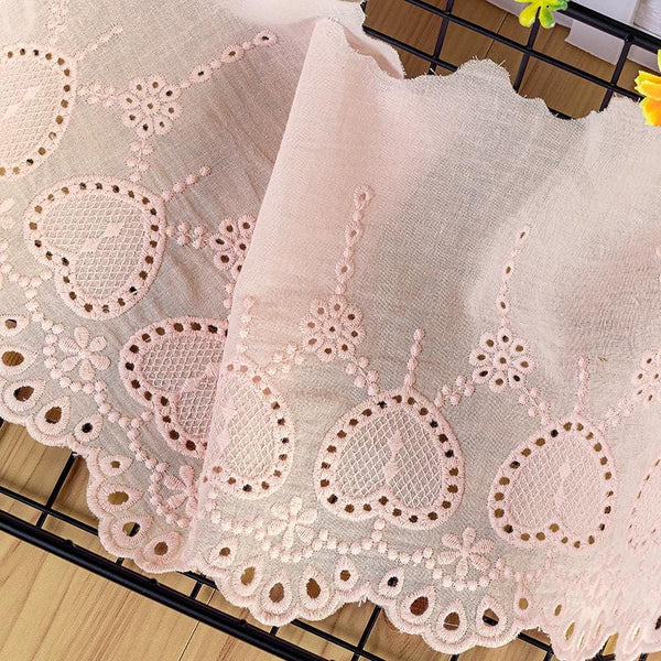 Scalloped Cotton Lace Trim: White Broderie Anglaise for Sewing & Crafts