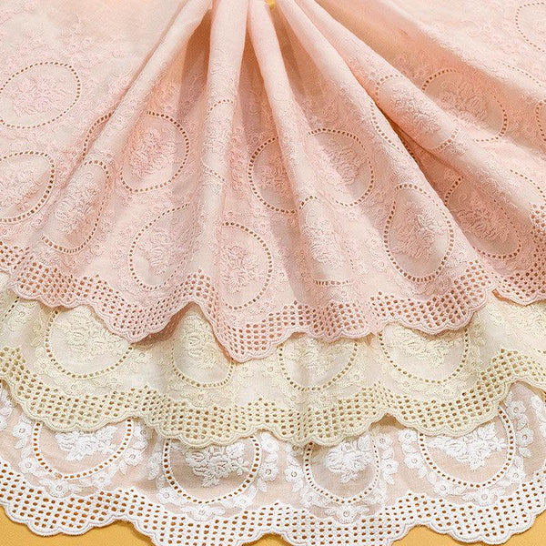 Scalloped Cotton Venice Lace Trim: Elegant Sewing & Craft Décor