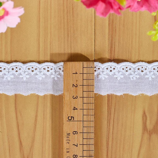 White Cotton Lace Trim: Scalloped Edge Sewing & Crafting