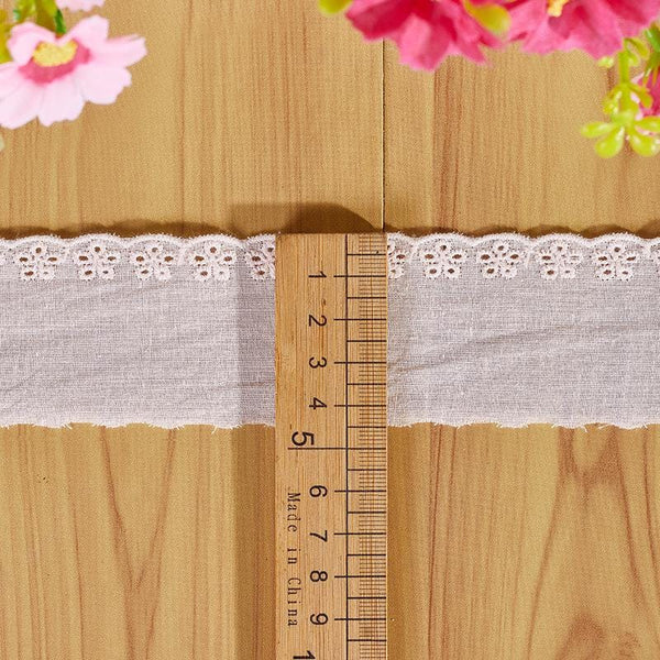 White Cotton Lace Trim: Scalloped Edge Sewing & Crafting
