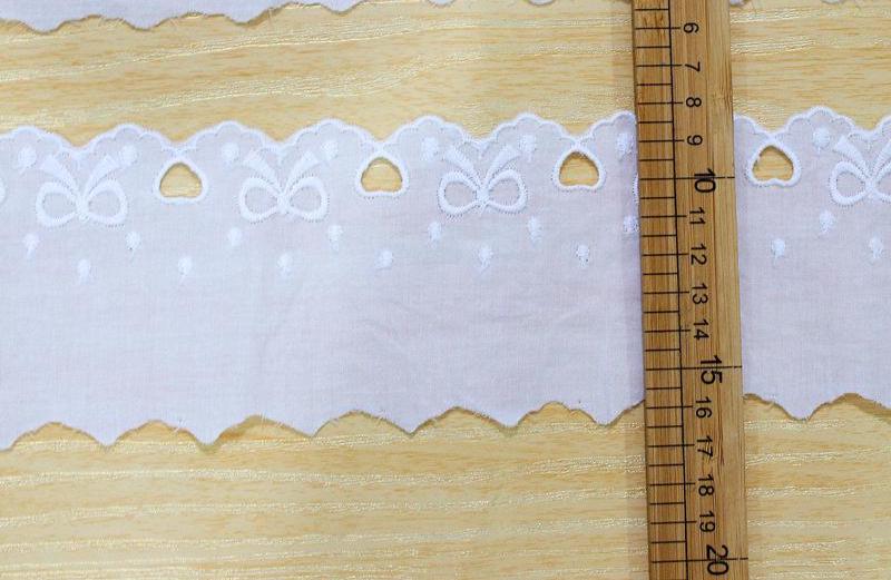 White Cotton Lace Trim: Scalloped Edge Sewing & Crafting