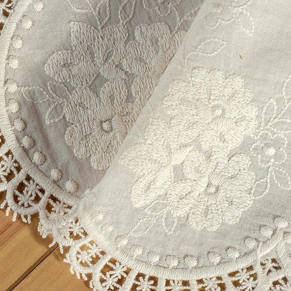 Scalloped Edge Broderie Anglaise Cotton Lace Trim: Sewing & Crafting