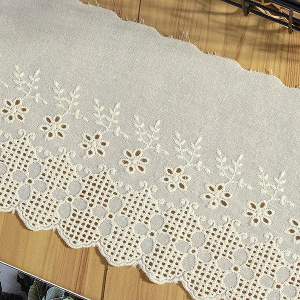 Scalloped Edge Broderie Anglaise Cotton Lace Trim: Sewing & Crafting