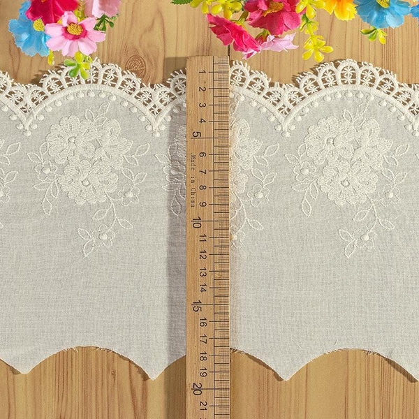 Scalloped Edge Broderie Anglaise Cotton Lace Trim: Sewing & Crafting