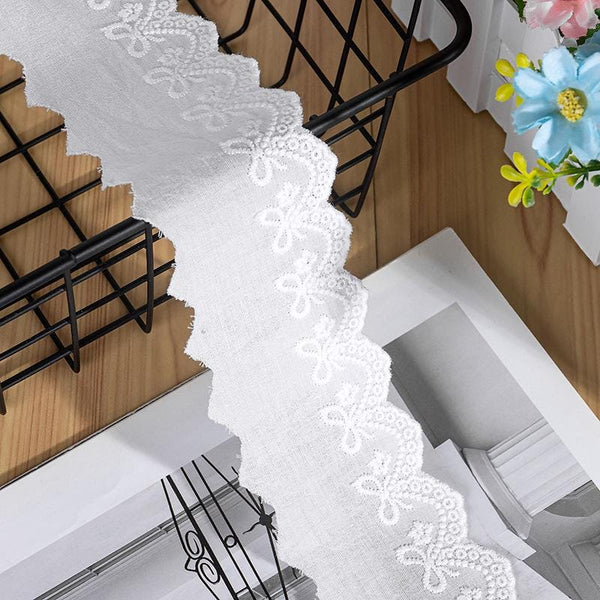 Scalloped Edge Cotton Lace Trim: Elegant Sewing & Crafting