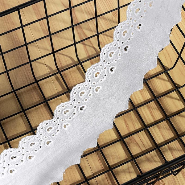 Scalloped Edge Cotton Lace Trim: Elegant Sewing & Crafting
