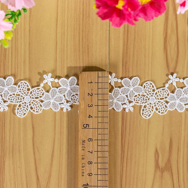 White Venice Lace Trim: Scalloped Guipure, Victorian Style - By The Yard