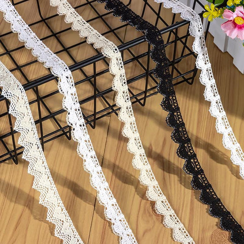 White Venice Lace Trim: Scalloped Victorian Guipure, 4.25" Wide