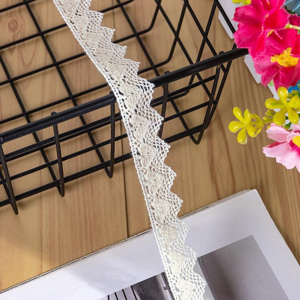 White Venice Lace Trim: Scalloped Victorian Guipure 1/2 inches wide