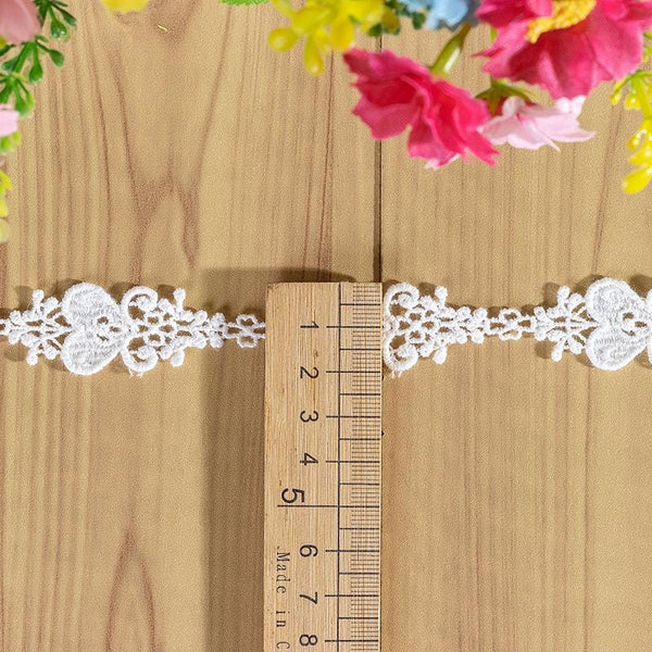 White Venice Lace Trim: Scalloped Victorian Guipure, Crafting & Sewing