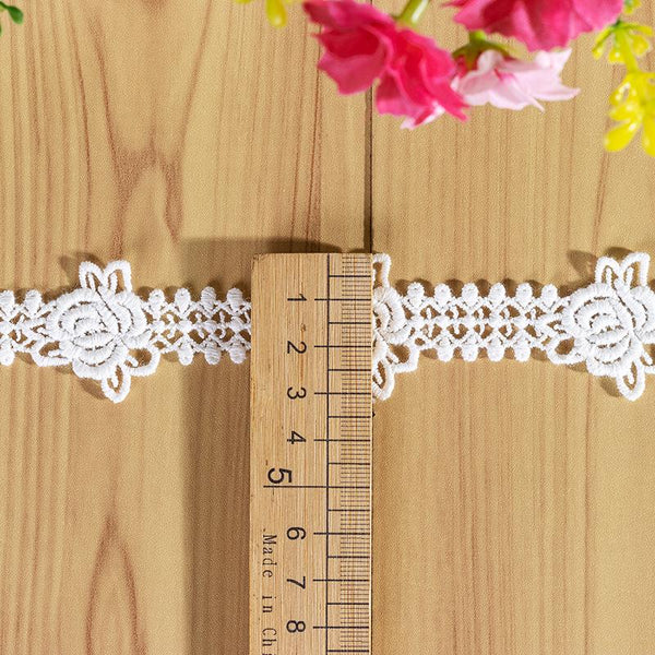 White Venice Lace Trim: Scalloped Victorian Guipure, Crafting & Sewing