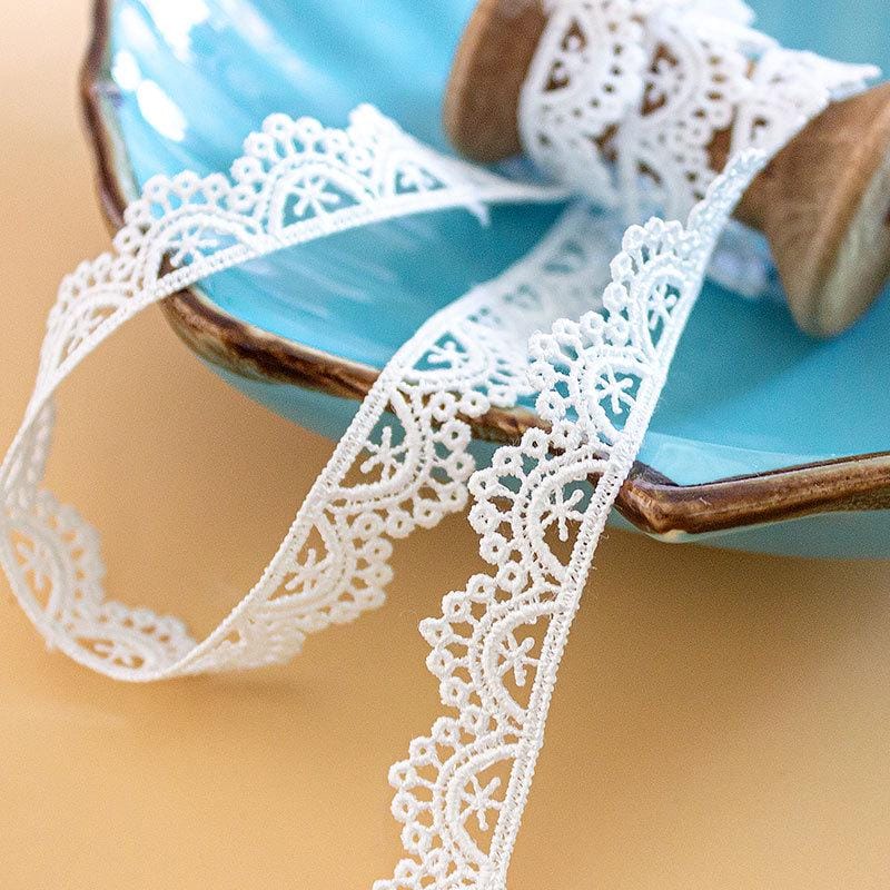 Venice Lace Trim: White Scalloped Guipure - Sewing & Crafting