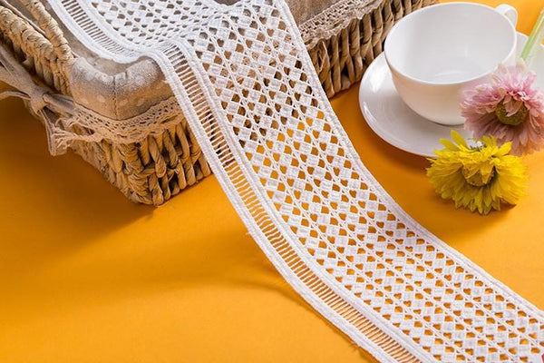 Off White Venice Lace Trim: Scalloped Guipure, Victorian Style - By The Yard