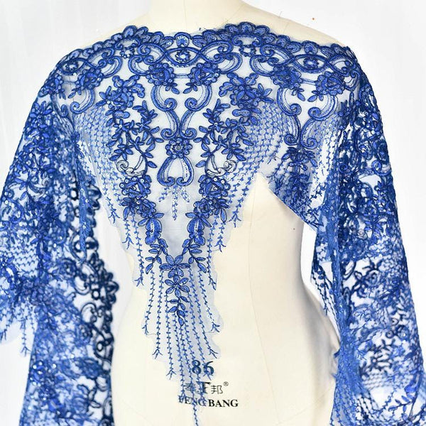 Floral Embroidery Bridal Lace Trim: Off-White Wedding Dress Veil Accent