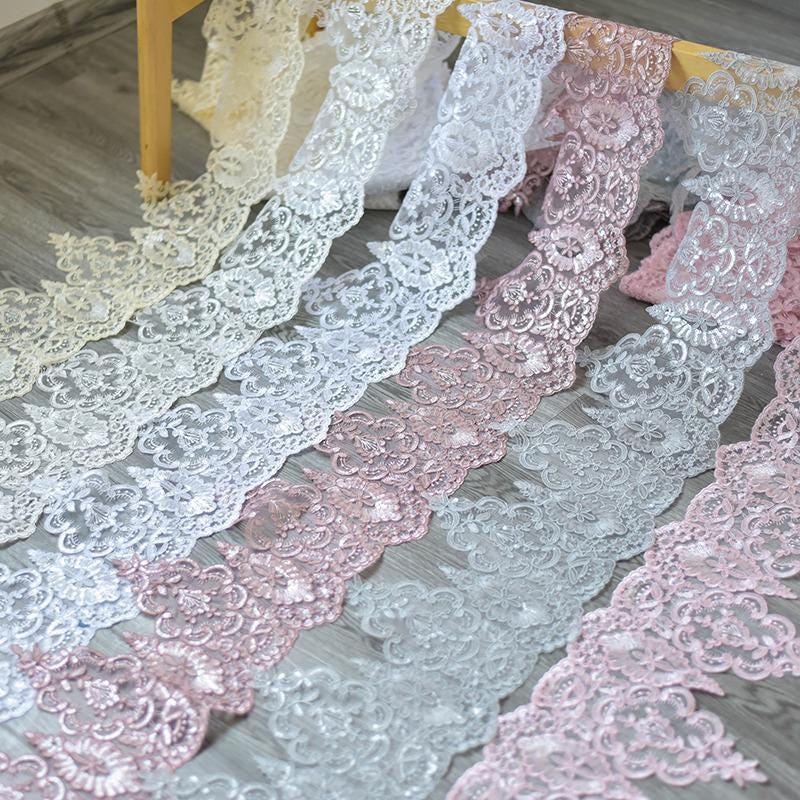 Bridal Lace Trim: Multi-Color Floral Wedding Dress Embellishment