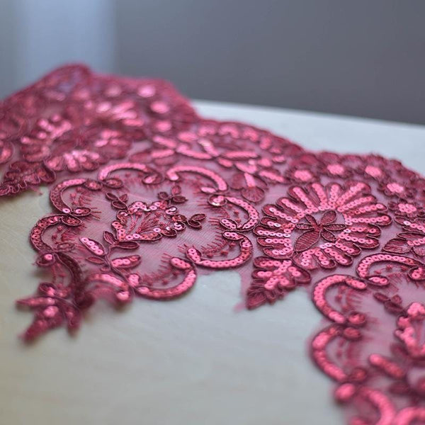 Bridal Lace Trim: Multi-Color Floral Wedding Dress Embellishment