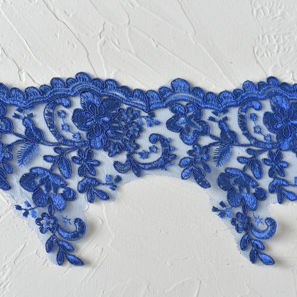 White Alencon Lace Trim: Elegant Bridal Wedding Dress Fabric