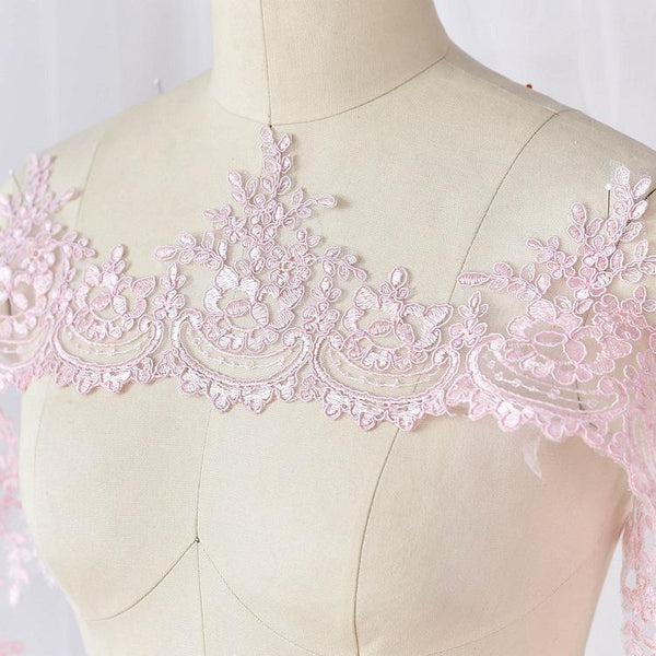Alencon Lace Trim: Elegant Floral Edge, Sewing & Crafting - 6 1/8" Wide