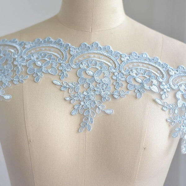 Alencon Lace Trim: Elegant Floral Edge, Sewing & Crafting - 6 1/8" Wide