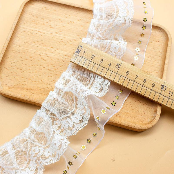White Ruffle Tutu Trim: 1 Inch Wide, DIY Sewing & Crafting