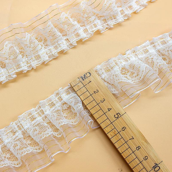 White Ruffle Tutu Trim: 1 Inch Wide, DIY Sewing & Crafting