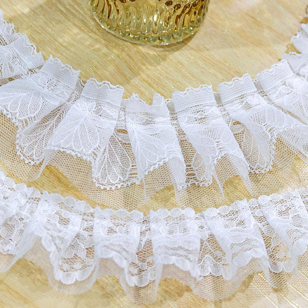 White Ruffle Tutu Trim: 1 Inch Wide, Non-Elastic DIY Decor