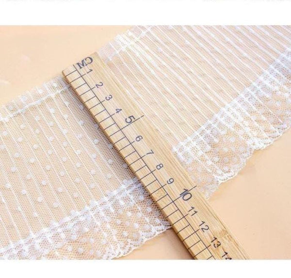 White Ruffle Tutu Trim: 3-Inch Wide, Non-Elastic DIY Sewing & Crafting