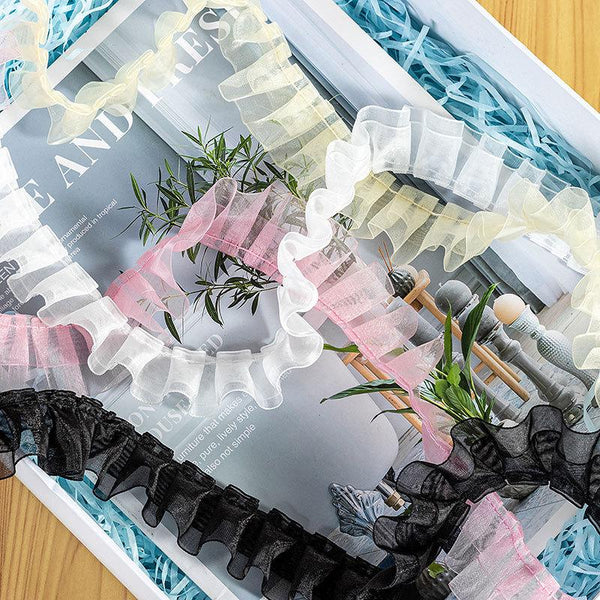 White Ruffle Tutu Trim: 1 Inch Wide, Non-Elastic DIY Decor