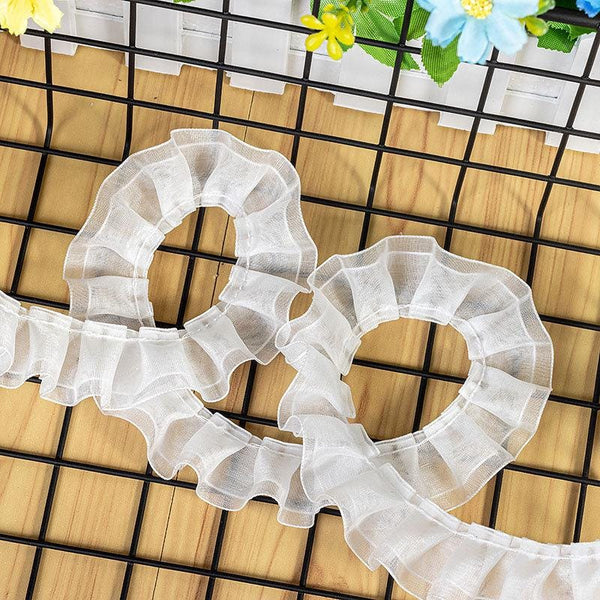 White Ruffle Tutu Trim: 1 Inch Wide, Non-Elastic DIY Decor