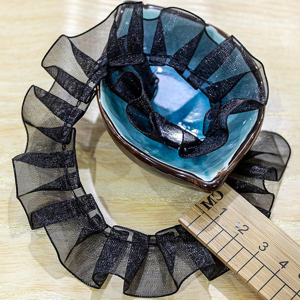 White Ruffle Tutu Trim: 1-Inch Wide, Non-Elastic DIY Sewing