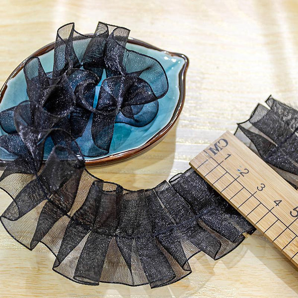 White Ruffle Tutu Trim: 1 Inch Wide, Non-Elastic DIY Decor