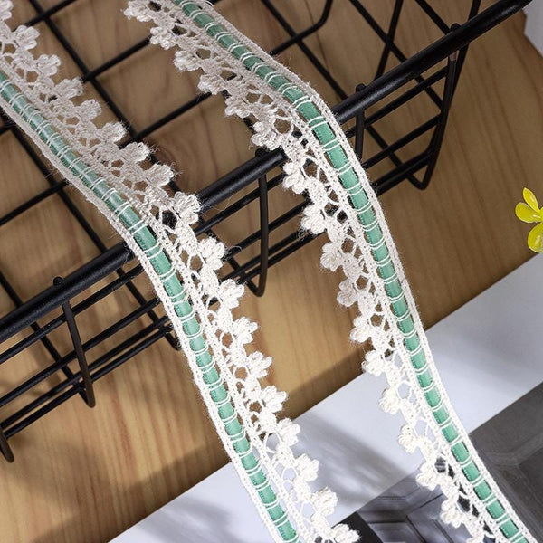 Cotton Lace Ribbon: 3/4 Inch Wide, Off-White Sewing Trim