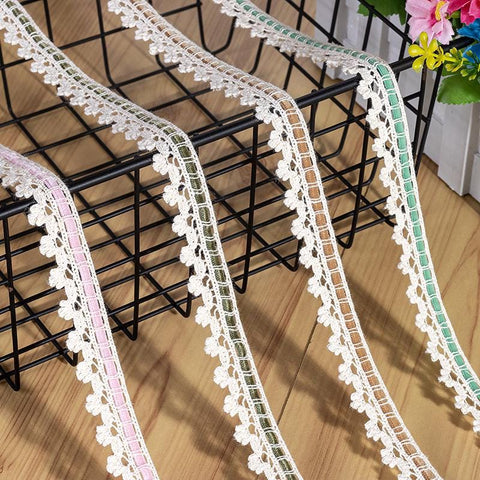 Cotton Lace Ribbon: 3/4 Inch Wide, Off-White Sewing Trim