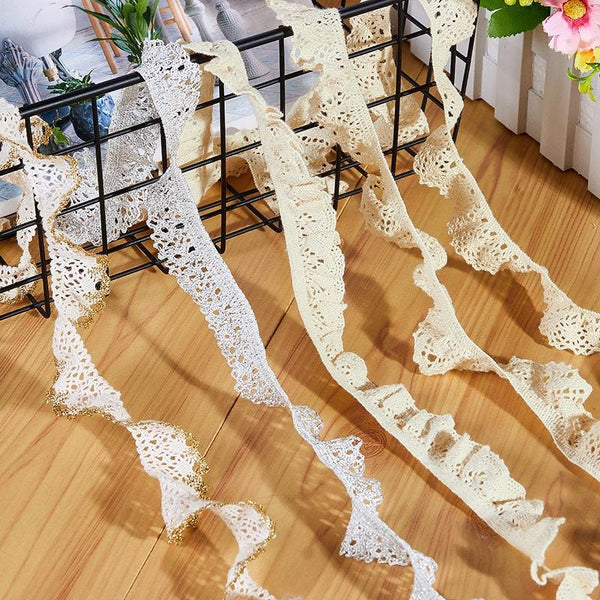 Elastic Cotton Venice Lace Trim: Scalloped Edge Sewing & Crafting