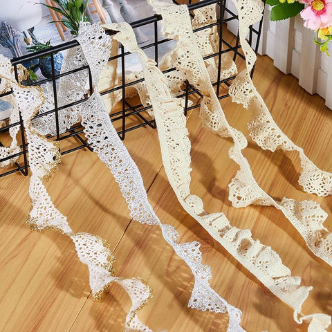 Elastic Cotton Venice Lace Trim: Scalloped Edge Sewing & Crafting