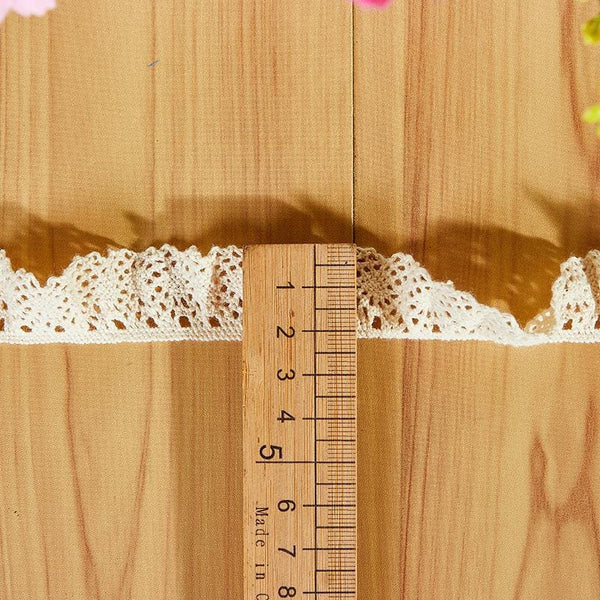 Elastic Cotton Venice Lace Trim: Scalloped Edge Sewing & Crafting